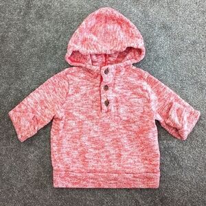 Orange and white long sleeve hoodie 12-18 months